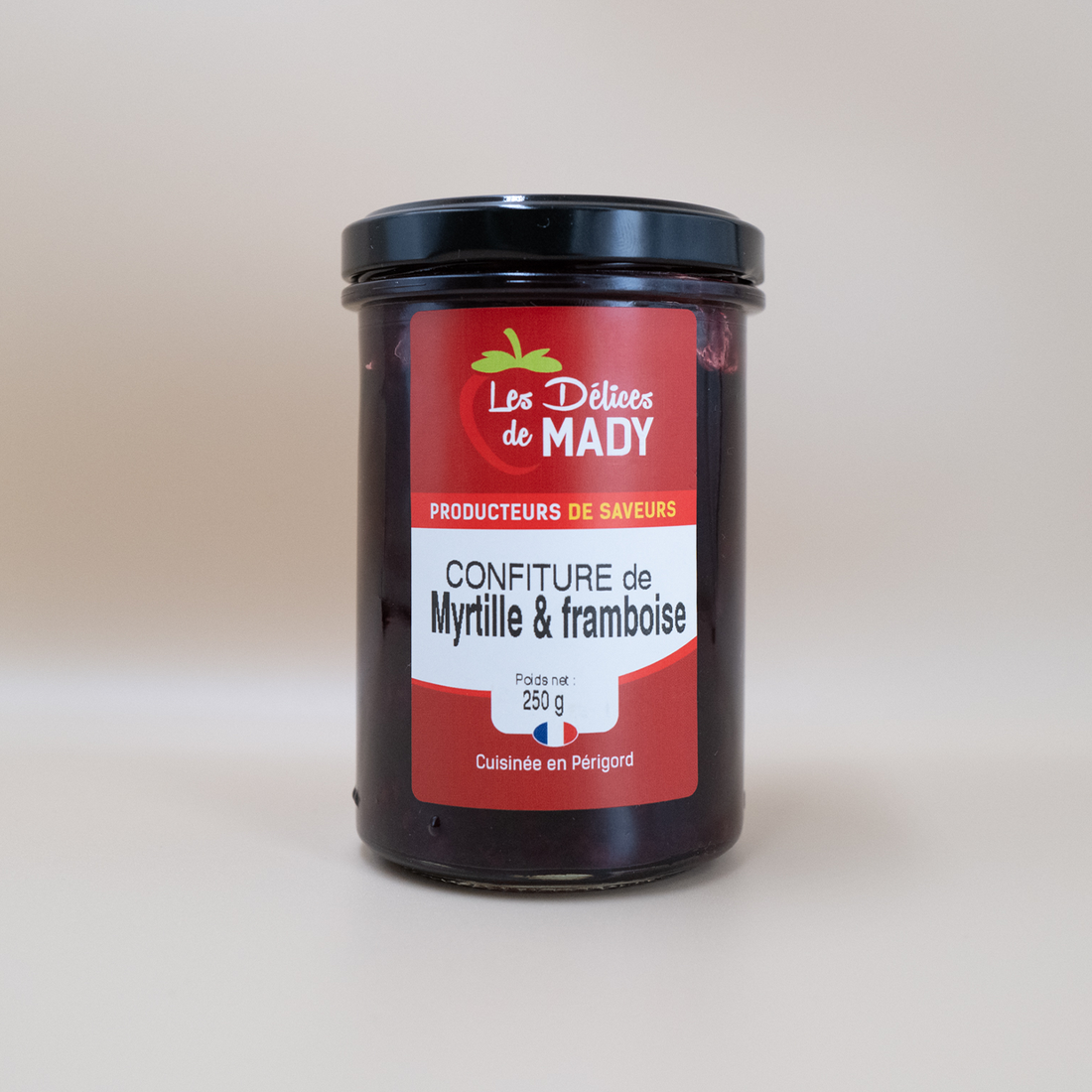 Confiture de Myrtille & Framboise 250 g