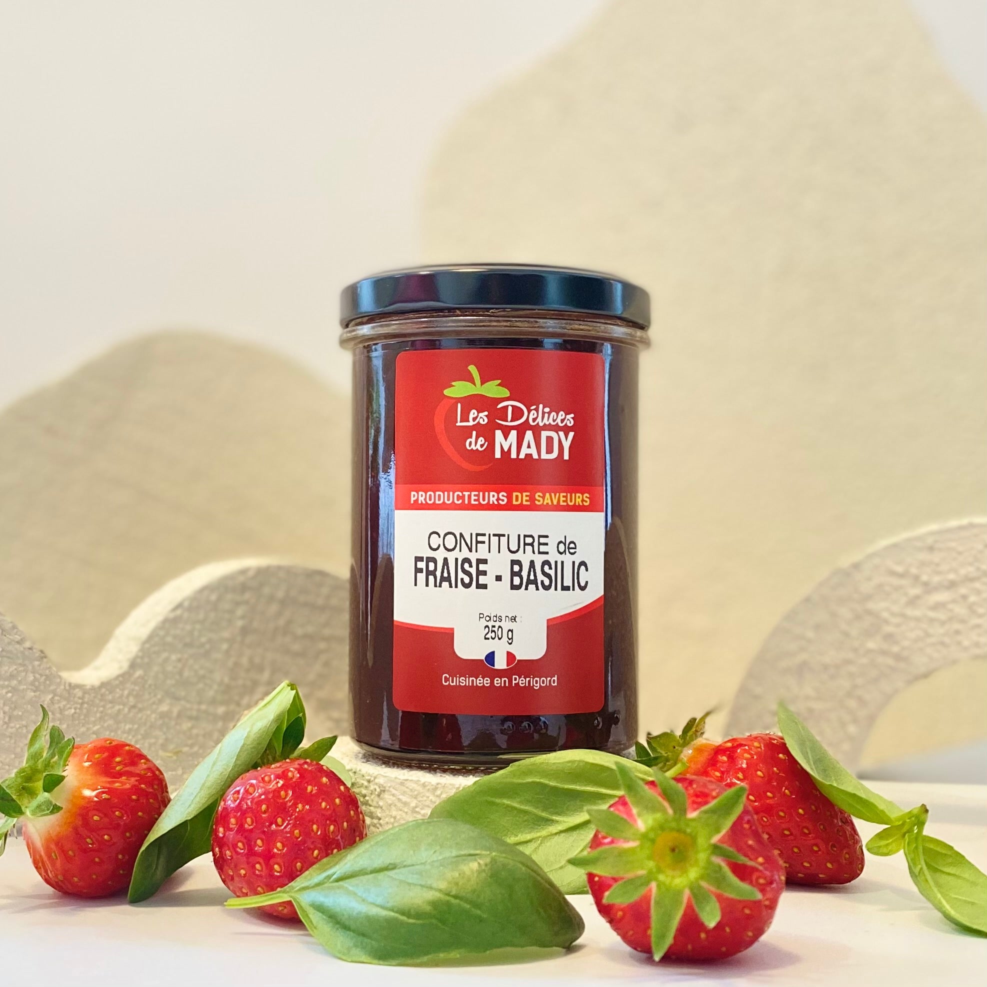 Confiture de Fraise & Basilic 250 g