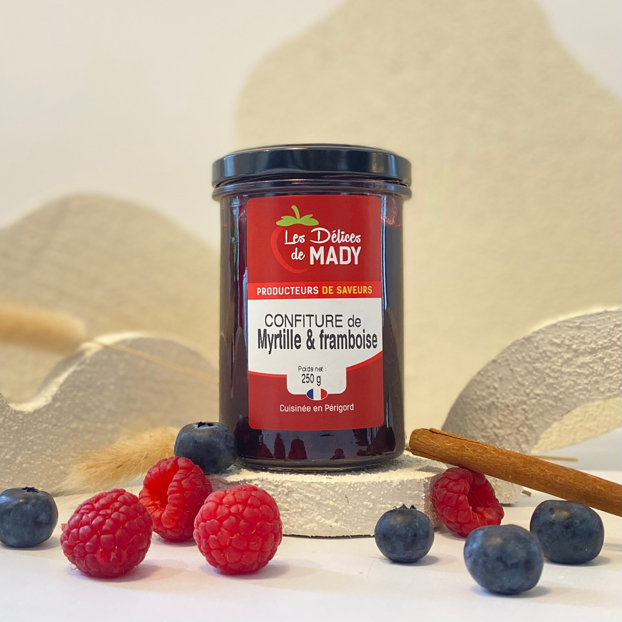 Confiture de Myrtille & Framboise 250 g