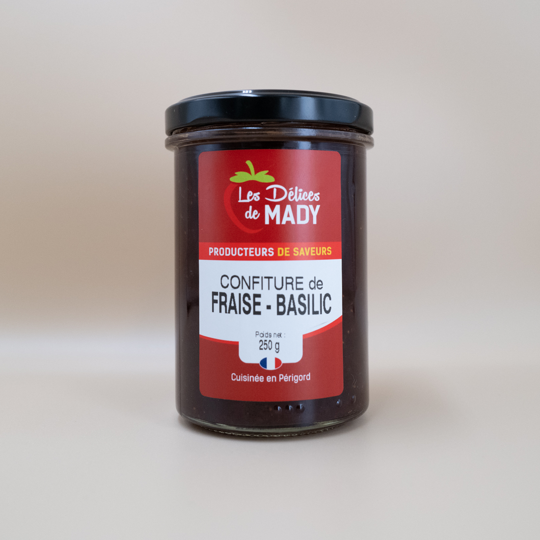 Confiture de Fraise & Basilic 250 g